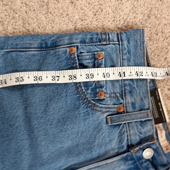Levi's Medium Blue High-Rise Wide Leg Jeans - Picture 6 of 7